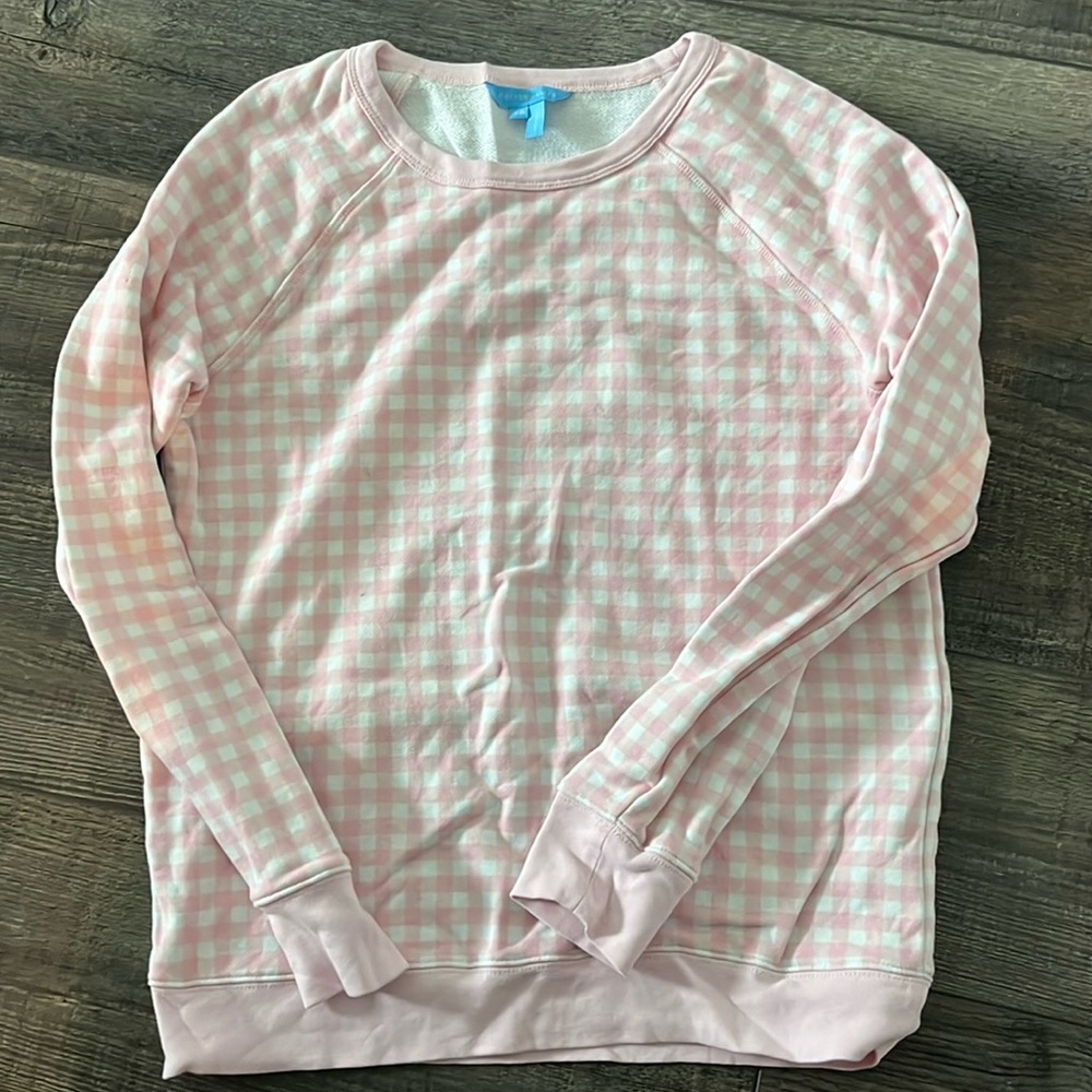 Draper James gingham sweatshirt sz xs